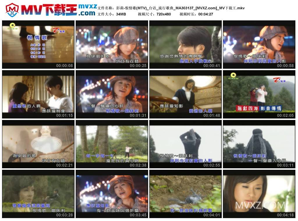 彭莉-恨情歌(MTV)_台语_流行歌曲_MA303137